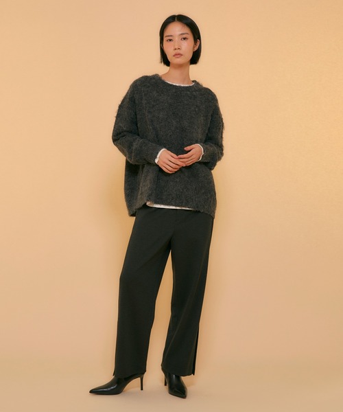 ReNorm(リノーム)の「アルパカMIXニットプルオーバー(ニット/セーター・レディース・チャコール/ブラック・フリー)」の8枚目の写真