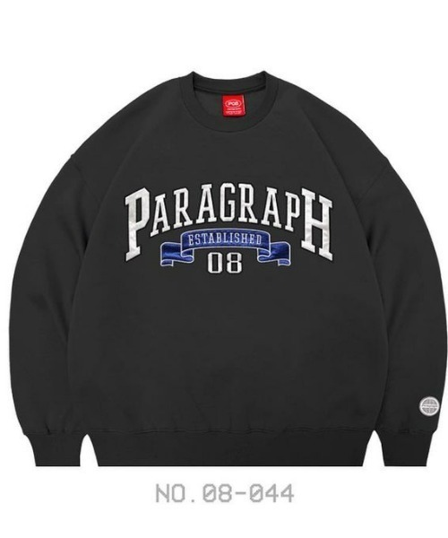 Paragraph(パラグラフ)の「A'GEM/9 × .kom『paragraph/パラグラフ』PARA08 スウェット(スウェット・メンズ・チャコールグレー/ライトグレー・FREE)」の1枚目の写真