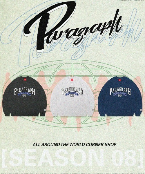 Paragraph(パラグラフ)の「A'GEM/9 × .kom『paragraph/パラグラフ』PARA08 スウェット(スウェット・メンズ・チャコールグレー/ライトグレー・FREE)」の3枚目の写真