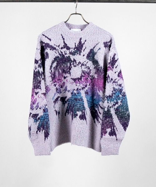 Iroquois(イロコイ)の「IROQUOIS イロコイ / 5G EYE DYE P/O 5ゲージアイダイプルオーバー / 277107(ニット/セーター・メンズ・ラベンダー/ブラック・2/3/1)」の8枚目の写真
