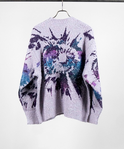 Iroquois(イロコイ)の「IROQUOIS イロコイ / 5G EYE DYE P/O 5ゲージアイダイプルオーバー / 277107(ニット/セーター・メンズ・ラベンダー/ブラック・2/3/1)」の9枚目の写真