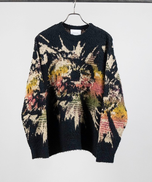 Iroquois(イロコイ)の「IROQUOIS イロコイ / 5G EYE DYE P/O 5ゲージアイダイプルオーバー / 277107(ニット/セーター・メンズ・ラベンダー/ブラック・2/3/1)」の11枚目の写真