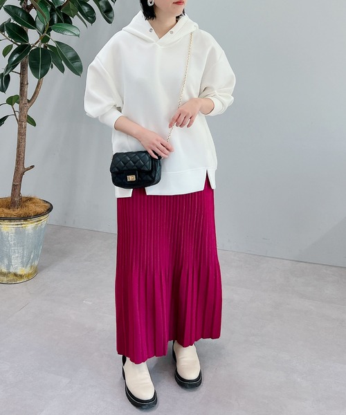 un dix cors(アンディコール)の「きれいめに着られる ライトダンボールパーカー(パーカー・レディース・アイボリー/ブラック/チャコールグレー・FREE)」の11枚目の写真