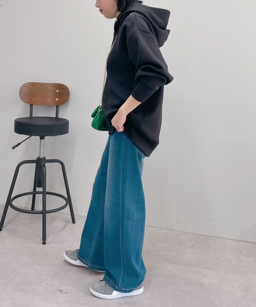 un dix cors(アンディコール)の「きれいめに着られる ライトダンボールパーカー(パーカー・レディース・アイボリー/ブラック/チャコールグレー・FREE)」の17枚目の写真