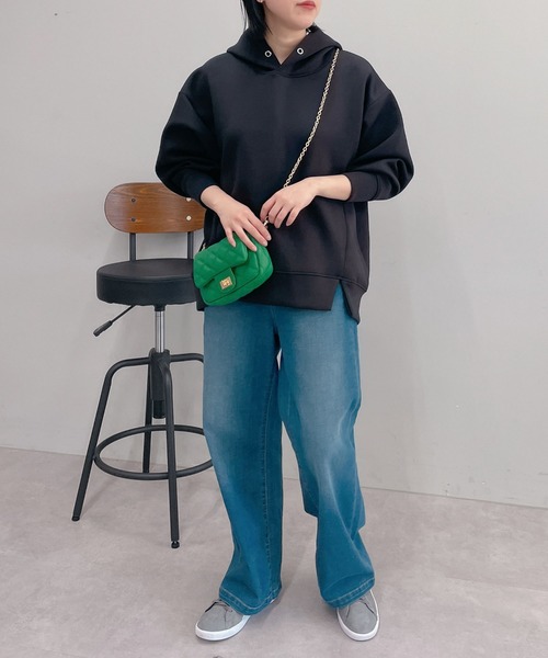 un dix cors(アンディコール)の「きれいめに着られる ライトダンボールパーカー(パーカー・レディース・アイボリー/ブラック/チャコールグレー・FREE)」の16枚目の写真