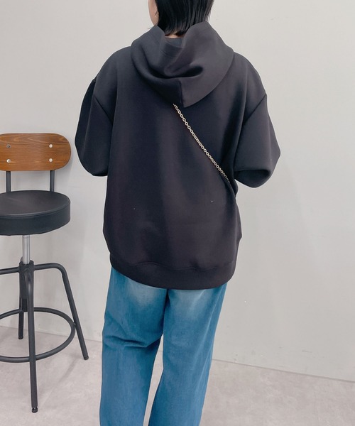 un dix cors(アンディコール)の「きれいめに着られる ライトダンボールパーカー(パーカー・レディース・アイボリー/ブラック/チャコールグレー・FREE)」の15枚目の写真