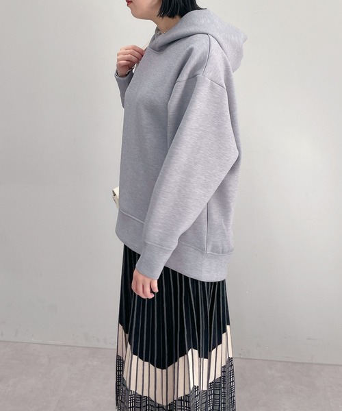 un dix cors(アンディコール)の「きれいめに着られる ライトダンボールパーカー(パーカー・レディース・アイボリー/ブラック/チャコールグレー・FREE)」の21枚目の写真