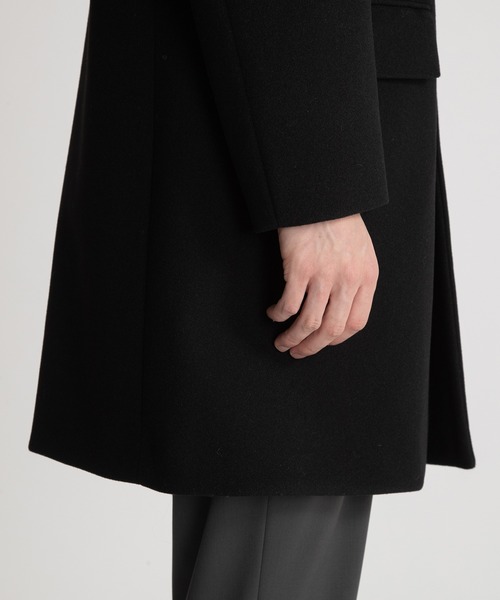 UNITED TOKYO（ユナイテッドトウキョウ）の「メルトンジャージ ミドルチェスターコート（チェスターコート・メンズ・ブラック/グレイッシュベージュ・1/2/3）」の15枚目の写真