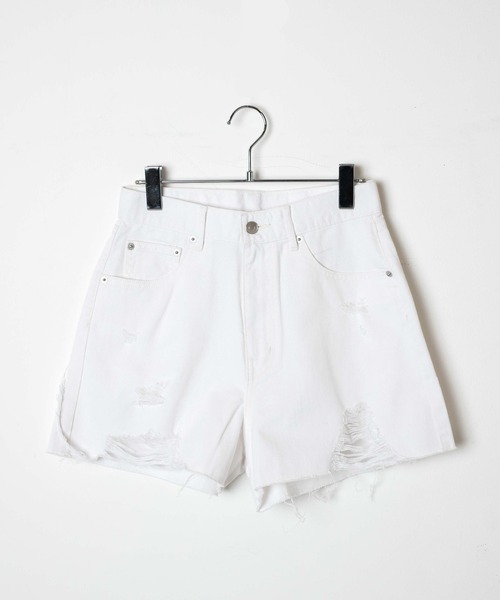 WEGO（ウィゴー）の「WEGO/ダメージショートパンツ（デニムパンツ・レディース・ブラック系その他/ホワイト/ライトインディゴブルー/コバルトブルー・SMALL/MEDIUM/LARGE/X-SMALL）」の22枚目の写真