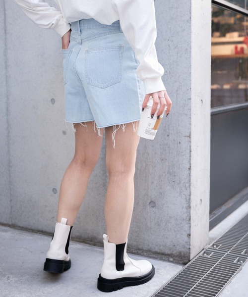 WEGO（ウィゴー）の「WEGO/ダメージショートパンツ（デニムパンツ・レディース・ブラック系その他/ホワイト/ライトインディゴブルー/コバルトブルー・SMALL/MEDIUM/LARGE/X-SMALL）」の10枚目の写真