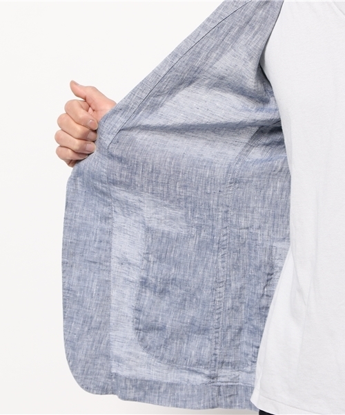 SHIPS JET BLUE（シップスジェットブルー）の「SHIPS JET BLUE(シップス ジェットブルー): リネン 7スリーブ シャツジャケット （シャツ/ブラウス・メンズ・ブルー/ネイビー/オリーブ・SMALL/LARGE/MEDIUM）」の17枚目の写真