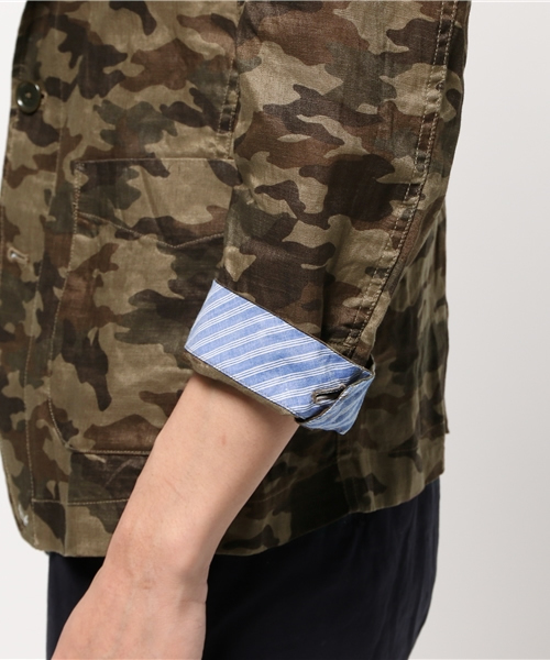 SHIPS JET BLUE（シップスジェットブルー）の「SHIPS JET BLUE(シップス ジェットブルー): リネン 7スリーブ シャツジャケット （シャツ/ブラウス・メンズ・ブルー/ネイビー/オリーブ・SMALL/LARGE/MEDIUM）」の11枚目の写真