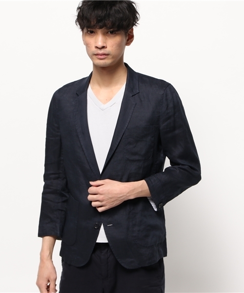 SHIPS JET BLUE（シップスジェットブルー）の「SHIPS JET BLUE(シップス ジェットブルー): リネン 7スリーブ シャツジャケット （シャツ/ブラウス・メンズ・ブルー/ネイビー/オリーブ・SMALL/LARGE/MEDIUM）」の18枚目の写真