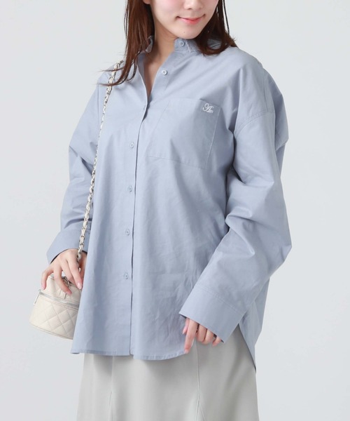 archives（アルシーヴ）の「コットンルーズシャツ（シャツ/ブラウス・レディース・ブルー/オフホワイト/ピンク/グリーン・MEDIUM）」の4枚目の写真