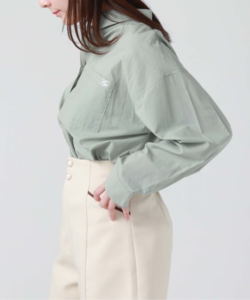 archives（アルシーヴ）の「コットンルーズシャツ（シャツ/ブラウス・レディース・ブルー/オフホワイト/ピンク/グリーン・MEDIUM）」の3枚目の写真