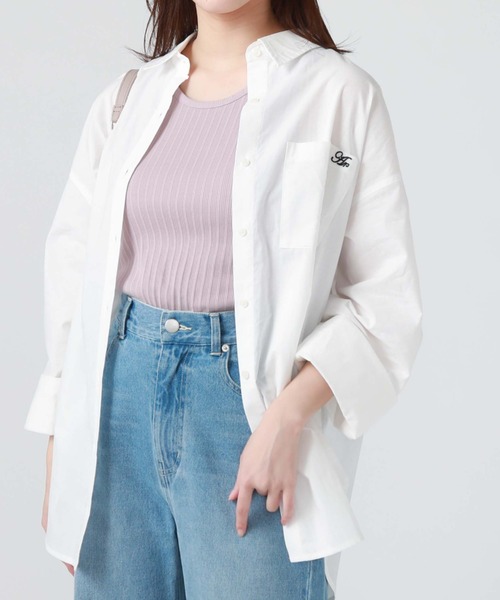 archives（アルシーヴ）の「コットンルーズシャツ（シャツ/ブラウス・レディース・ブルー/オフホワイト/ピンク/グリーン・MEDIUM）」の5枚目の写真