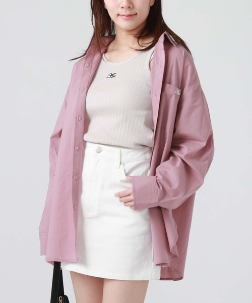 archives（アルシーヴ）の「コットンルーズシャツ（シャツ/ブラウス・レディース・ブルー/オフホワイト/ピンク/グリーン・MEDIUM）」の9枚目の写真