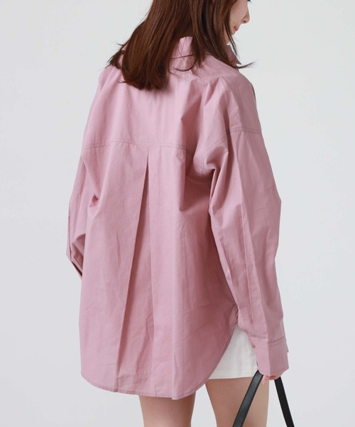 archives（アルシーヴ）の「コットンルーズシャツ（シャツ/ブラウス・レディース・ブルー/オフホワイト/ピンク/グリーン・MEDIUM）」の10枚目の写真