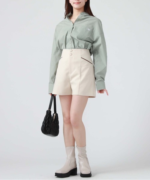 archives（アルシーヴ）の「コットンルーズシャツ（シャツ/ブラウス・レディース・ブルー/オフホワイト/ピンク/グリーン・MEDIUM）」の19枚目の写真