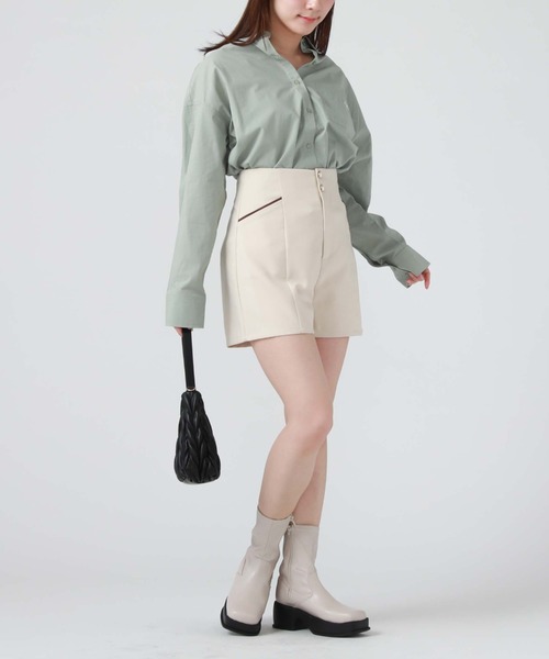 archives（アルシーヴ）の「コットンルーズシャツ（シャツ/ブラウス・レディース・ブルー/オフホワイト/ピンク/グリーン・MEDIUM）」の20枚目の写真