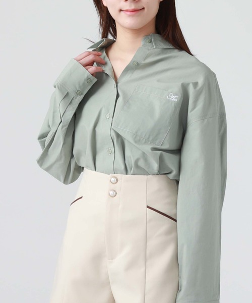 archives（アルシーヴ）の「コットンルーズシャツ（シャツ/ブラウス・レディース・ブルー/オフホワイト/ピンク/グリーン・MEDIUM）」の18枚目の写真