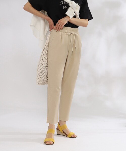 SHOO・LA・RUE（シューラルー）の「◆【SS-3L/美脚シルエット】綿イージーテーパードパンツ（その他パンツ・レディース・ピンク系/ライトベージュ/ブラック/カーキ/ネイビー/ブルー・01/02/03/04/05/10）」の2枚目の写真