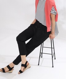 SHOO・LA・RUE | ◆【SS-3L/美脚シルエット】綿イージーテーパードパンツ(その他パンツ)