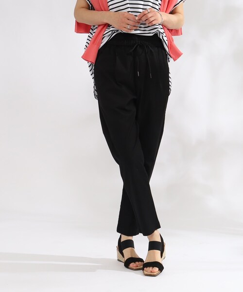 SHOO・LA・RUE（シューラルー）の「◆【SS-3L/美脚シルエット】綿イージーテーパードパンツ（その他パンツ・レディース・ピンク系/ライトベージュ/ブラック/カーキ/ネイビー/ブルー・01/02/03/04/05/10）」の7枚目の写真