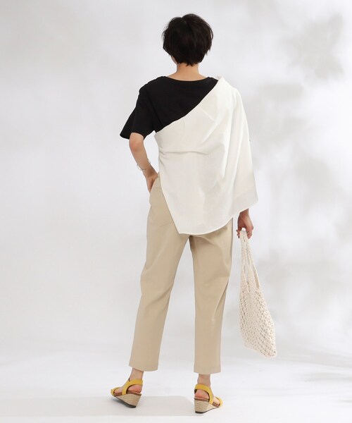 SHOO・LA・RUE（シューラルー）の「◆【SS-3L/美脚シルエット】綿イージーテーパードパンツ（その他パンツ・レディース・ピンク系/ライトベージュ/ブラック/カーキ/ネイビー/ブルー・01/02/03/04/05/10）」の18枚目の写真