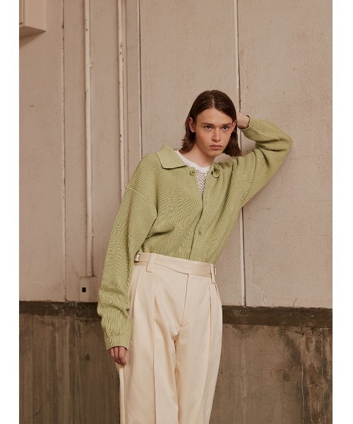 SOFTHYPHEN（ソフトハイフン）の「COLLARED CARDIGAN（カーディガン/ボレロ・メンズ・グリーン/グレー/ベージュ・03/02/01）」の8枚目の写真