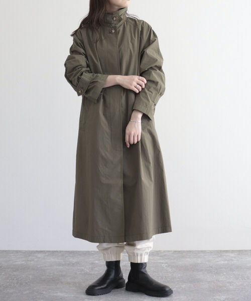 fredy emue（フレディエミュ）の「ナイロンステンカラーコート（ステンカラーコート・レディース・アイボリー/カーキ/ブラック・38）」の19枚目の写真
