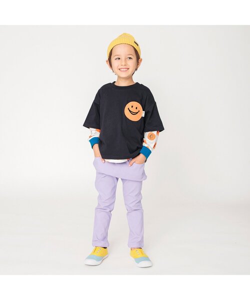 BREEZE（ブリーズ）の「【2Pセット】FOスマイルポケットTシャツ（Tシャツ/カットソー・キッズ・ライム/チャコール/ブルー・90/80/140/100/120/130/110）」の5枚目の写真