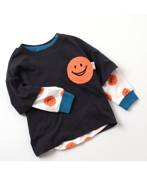 BREEZE（ブリーズ）の「【2Pセット】FOスマイルポケットTシャツ（Tシャツ/カットソー・キッズ・ライム/チャコール/ブルー・90/80/140/100/120/130/110）」の7枚目の写真