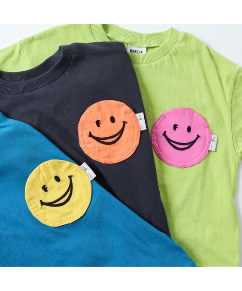 BREEZE（ブリーズ）の「【2Pセット】FOスマイルポケットTシャツ（Tシャツ/カットソー・キッズ・ライム/チャコール/ブルー・90/80/140/100/120/130/110）」の10枚目の写真