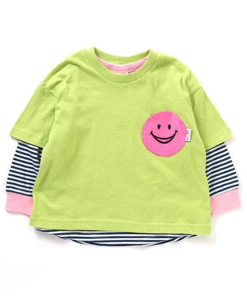 BREEZE（ブリーズ）の「【2Pセット】FOスマイルポケットTシャツ（Tシャツ/カットソー・キッズ・ライム/チャコール/ブルー・90/80/140/100/120/130/110）」の20枚目の写真