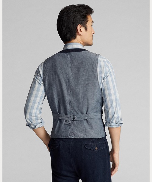 インディゴ ヘリンボーン ベスト（ベスト）｜RRL（ダブル アール エル