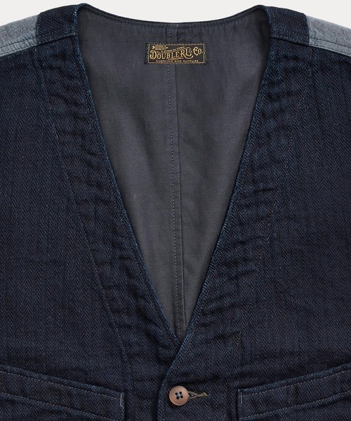 インディゴ ヘリンボーン ベスト（ベスト）｜RRL（ダブル アール エル