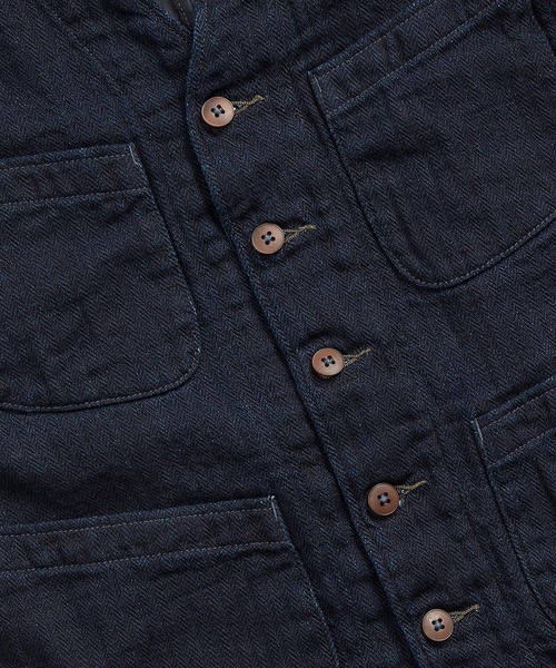 インディゴ ヘリンボーン ベスト（ベスト）｜RRL（ダブル アール エル