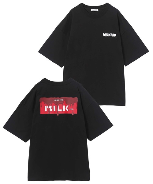 MILKFED.（ミルクフェド）の「MELT BAR LOGO WIDE S/S TEE（Tシャツ/カットソー・レディース・ブラック/オフホワイト/ホワイト・ONE SIZE）」の6枚目の写真