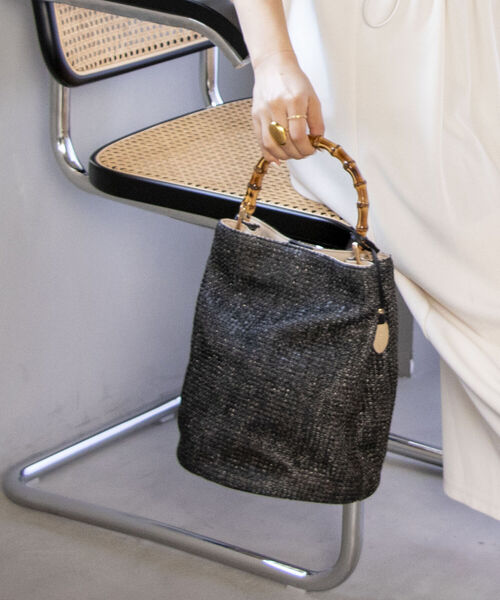 NOLLEY’S（ノーリーズ）の「バンブーザツザイトートバッグ（トートバッグ・レディース・ベージュ/ブラック・FREE）」の2枚目の写真