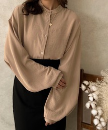 apres jour clair（アプレジュールクレア）の「【apres jour clair】袖ボリュームバンドカラーシャツ【ZOZOTOWN限定アイテム】（シャツ/ブラウス・レディース）」