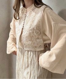 apres jour clair | 【apres jour clair】袖ボリュームバンドカラーシャツ【ZOZOTOWN限定アイテム】(シャツ/ブラウス)