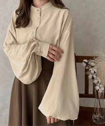 apres jour clair | 【apres jour clair】袖ボリュームバンドカラーシャツ【ZOZOTOWN限定アイテム】(シャツ/ブラウス)