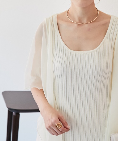 PAPILLONNER（パピヨネ）の「セレモニーアイテム/シアーボレロ/PAPILLONNER/パピヨネ（カーディガン/ボレロ・レディース・ブラック/アイボリー・FREE）」の13枚目の写真