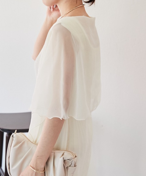 PAPILLONNER（パピヨネ）の「セレモニーアイテム/シアーボレロ/PAPILLONNER/パピヨネ（カーディガン/ボレロ・レディース・ブラック/アイボリー・FREE）」の17枚目の写真