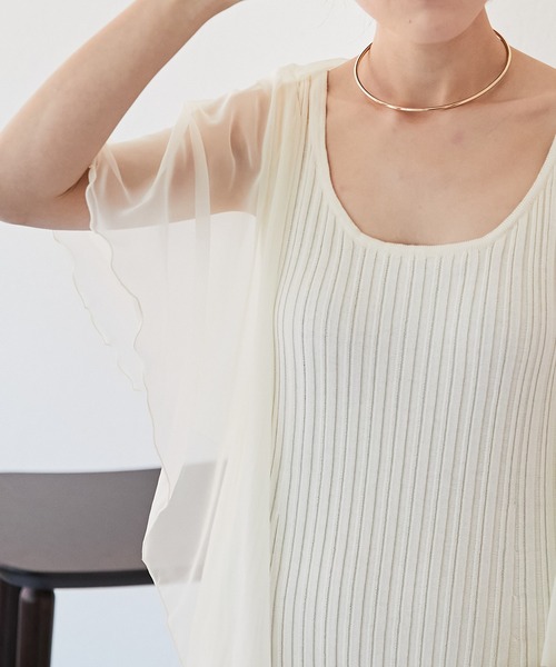 PAPILLONNER（パピヨネ）の「セレモニーアイテム/シアーボレロ/PAPILLONNER/パピヨネ（カーディガン/ボレロ・レディース・ブラック/アイボリー・FREE）」の15枚目の写真