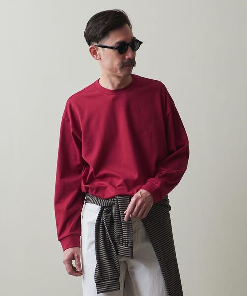 Steven Alan（スティーブンアラン）の「＜Steven Alan＞ FLP SUP SLD LONG SLEEVE TEE -LOOSE/カットソー（Tシャツ/カットソー・メンズ・ケリー/コバルトブルー/レッド・L/XL/S/M）」の18枚目の写真