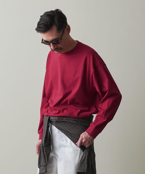 Steven Alan（スティーブンアラン）の「＜Steven Alan＞ FLP SUP SLD LONG SLEEVE TEE -LOOSE/カットソー（Tシャツ/カットソー・メンズ・ケリー/コバルトブルー/レッド・L/XL/S/M）」の19枚目の写真