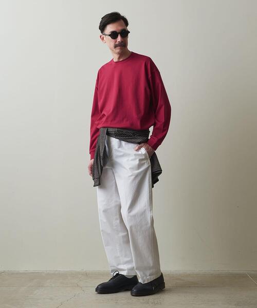 Steven Alan（スティーブンアラン）の「＜Steven Alan＞ FLP SUP SLD LONG SLEEVE TEE -LOOSE/カットソー（Tシャツ/カットソー・メンズ・ケリー/コバルトブルー/レッド・L/XL/S/M）」の22枚目の写真