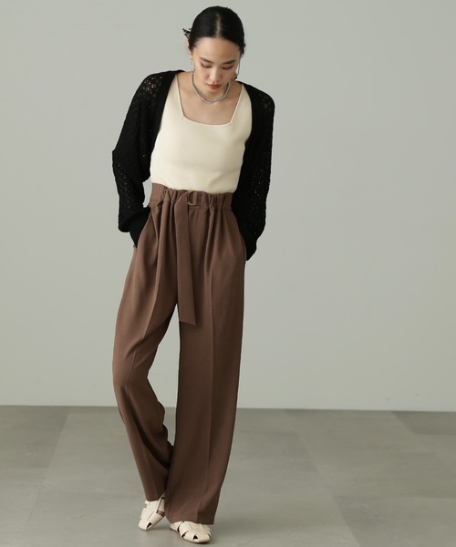 FREE'S MART（フリーズマート）の「◆[洗える]マシンウォッシャブルスクエアネックタンクニット（ニット/セーター・レディース・グリーン/ホワイト/レッド/ブラック・FREE）」の20枚目の写真